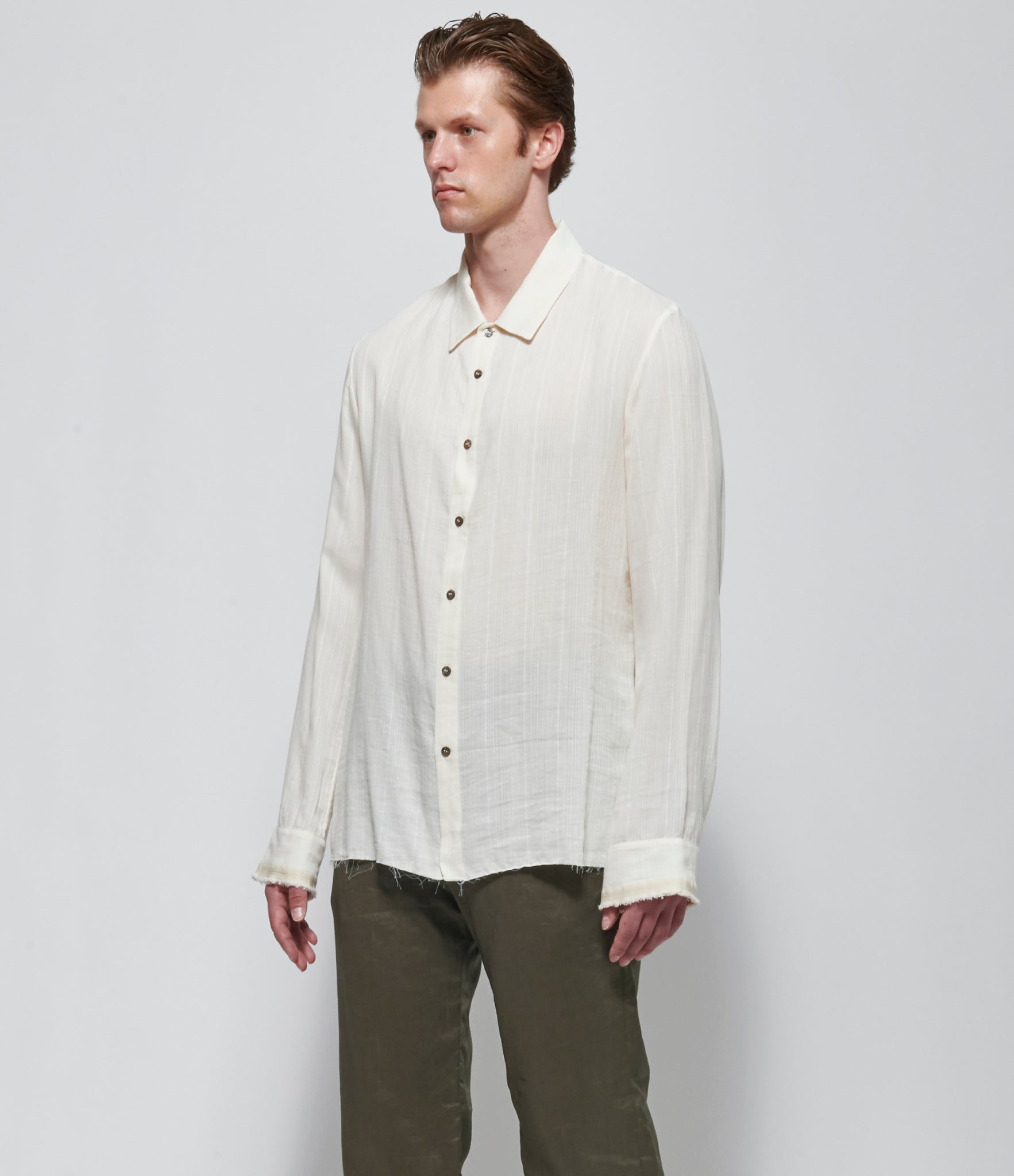 SS26 K ' A N G Mens Mid-Fit Shirt with Scarf