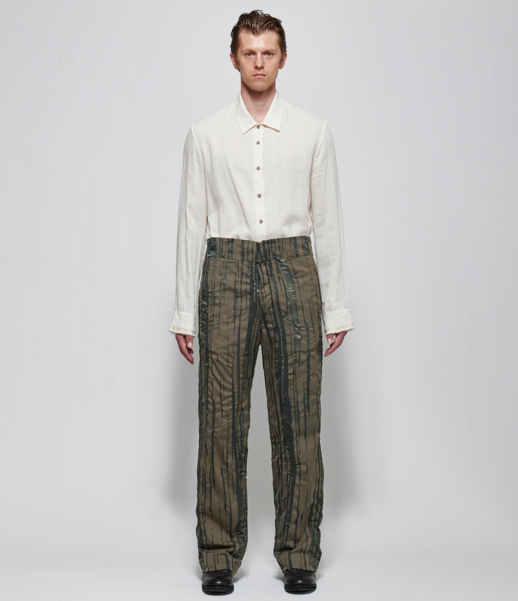 SS26 K ' A N G Mens High Waist Straight-Fit Trousers