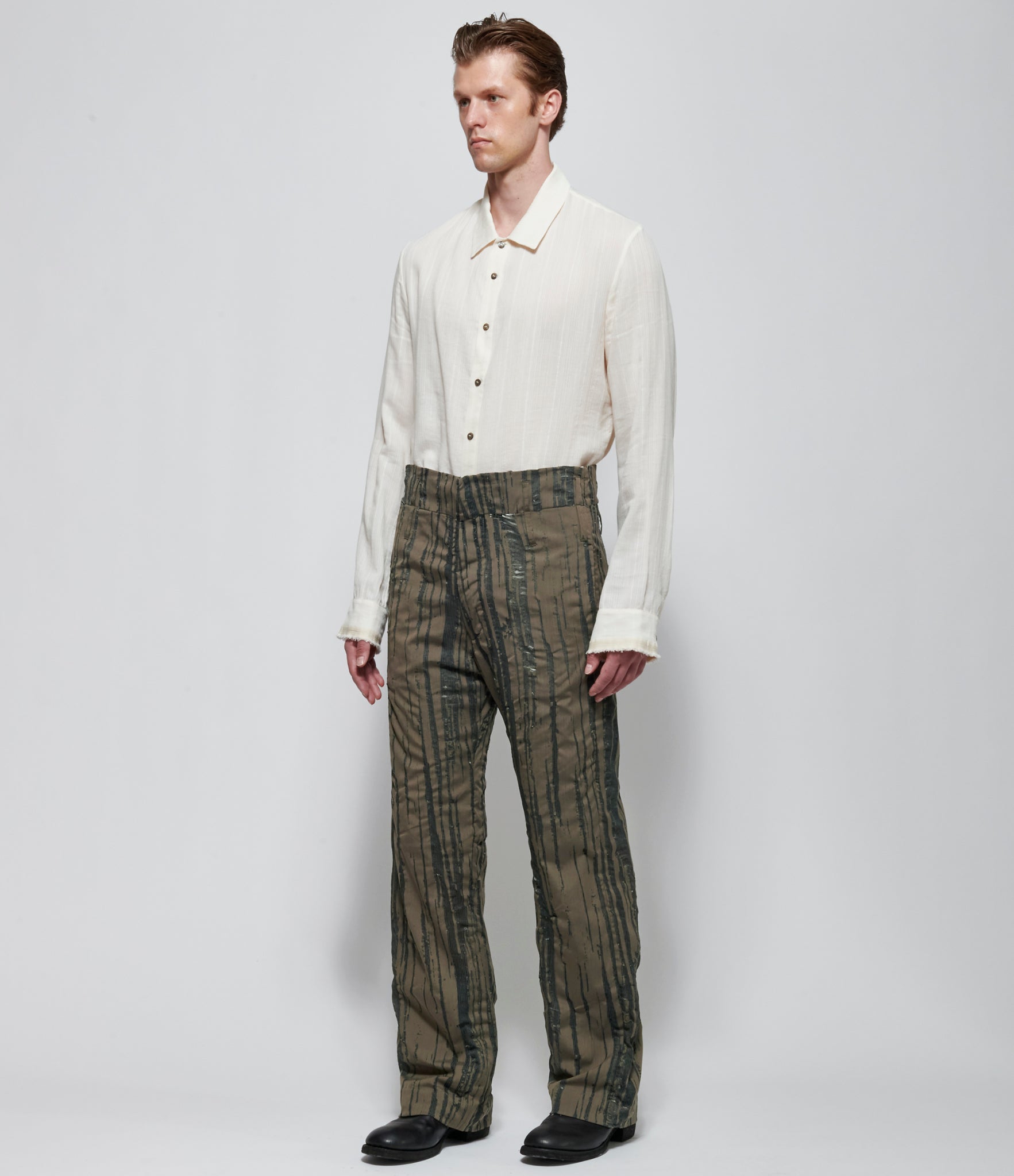 SS26 K ' A N G Mens High Waist Straight-Fit Trousers