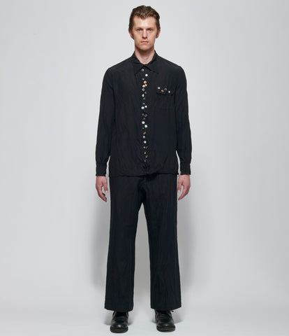 SS26 Archivio J.M. Ribot Mens Black Multi-Button Shirt