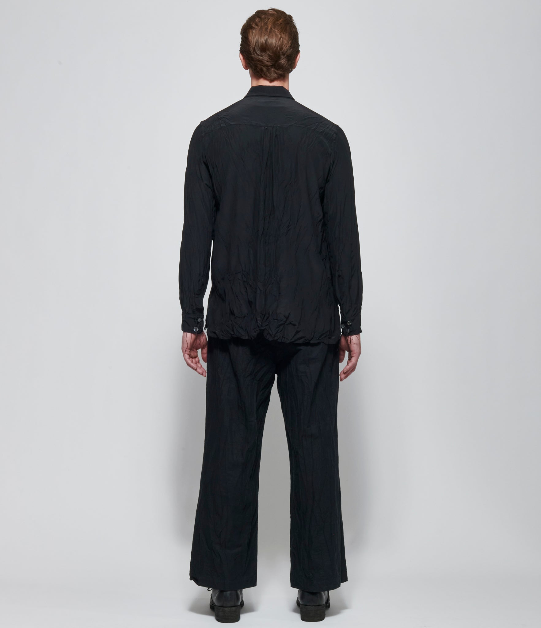 SS26 Archivio J.M. Ribot Mens Black Multi-Button Shirt