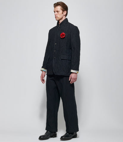 Archivio J.M. Ribot Mens Crinkled Red Flower Blazer