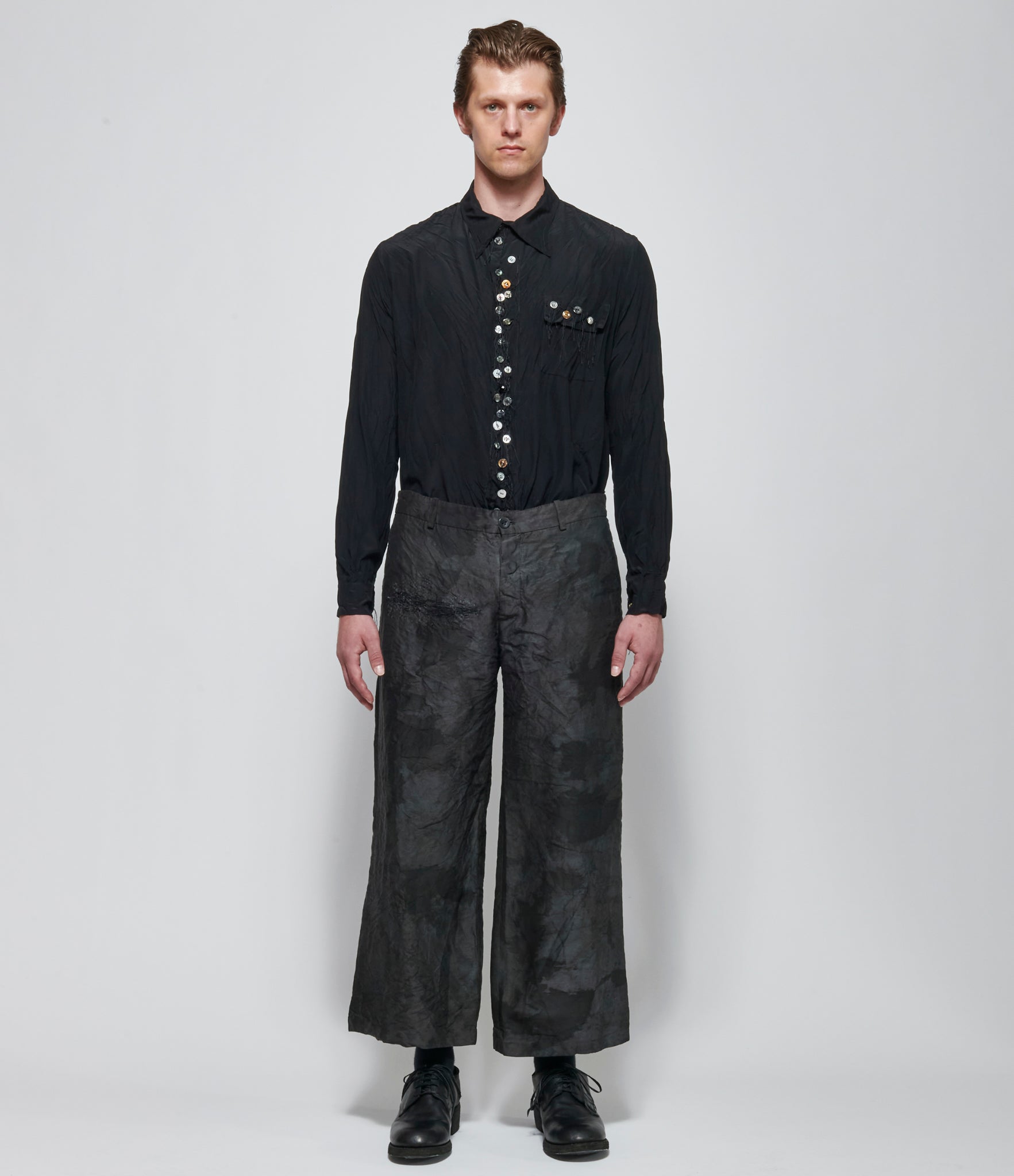 Archivio J.M. Ribot Hand Aged Wide Leg Trousers