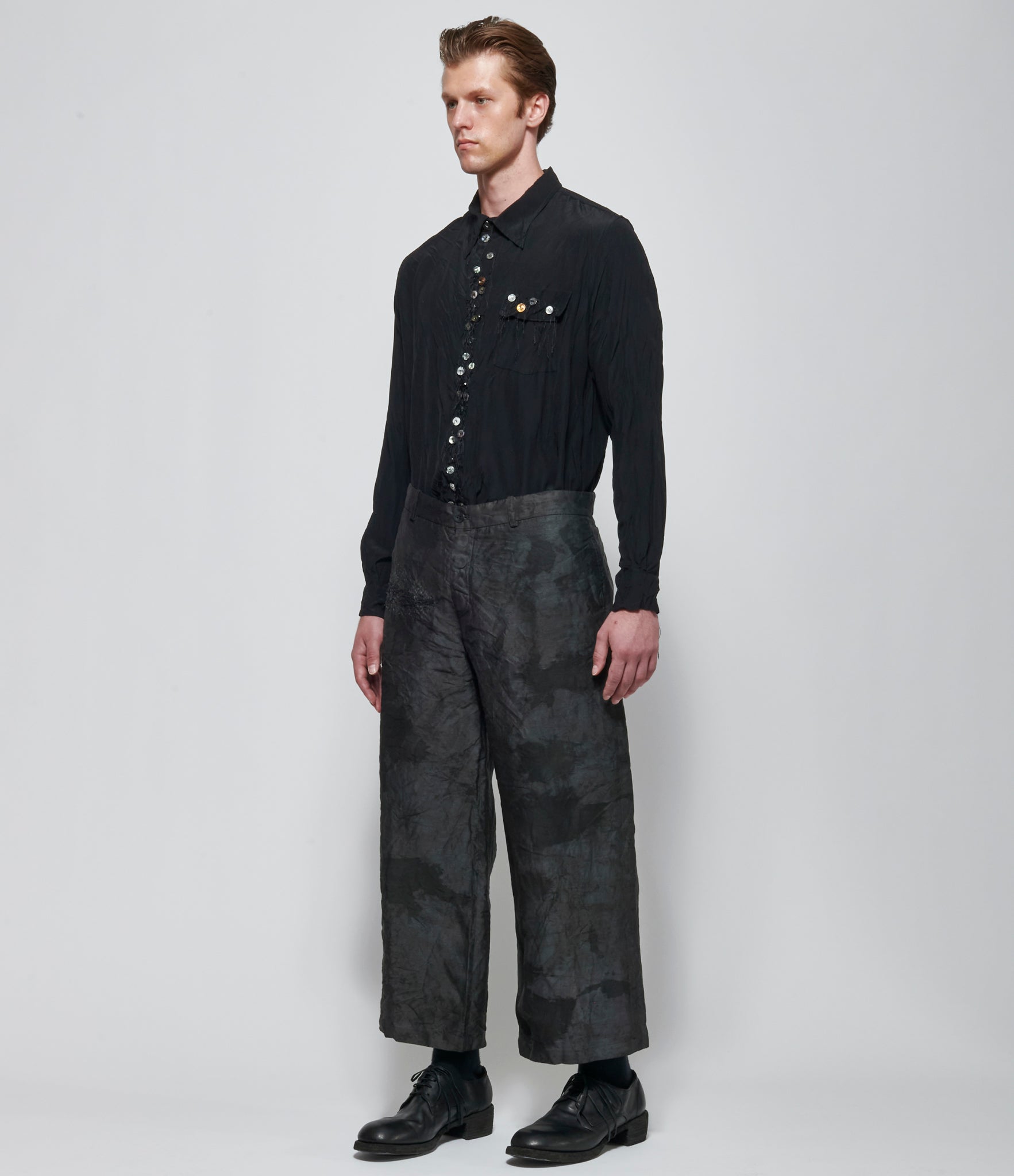Archivio J.M. Ribot Hand Aged Wide Leg Trousers
