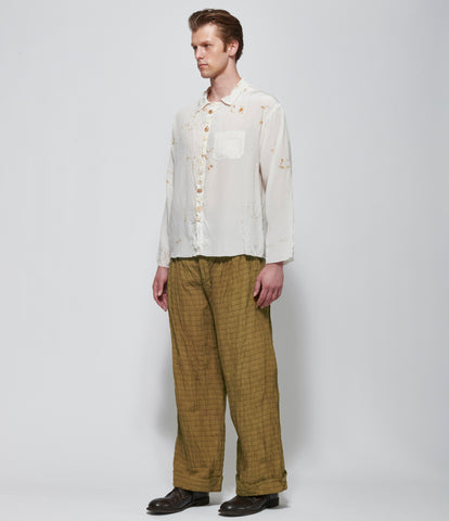SS26 Archivio J.M. Ribot Mens White Dyed Shirt