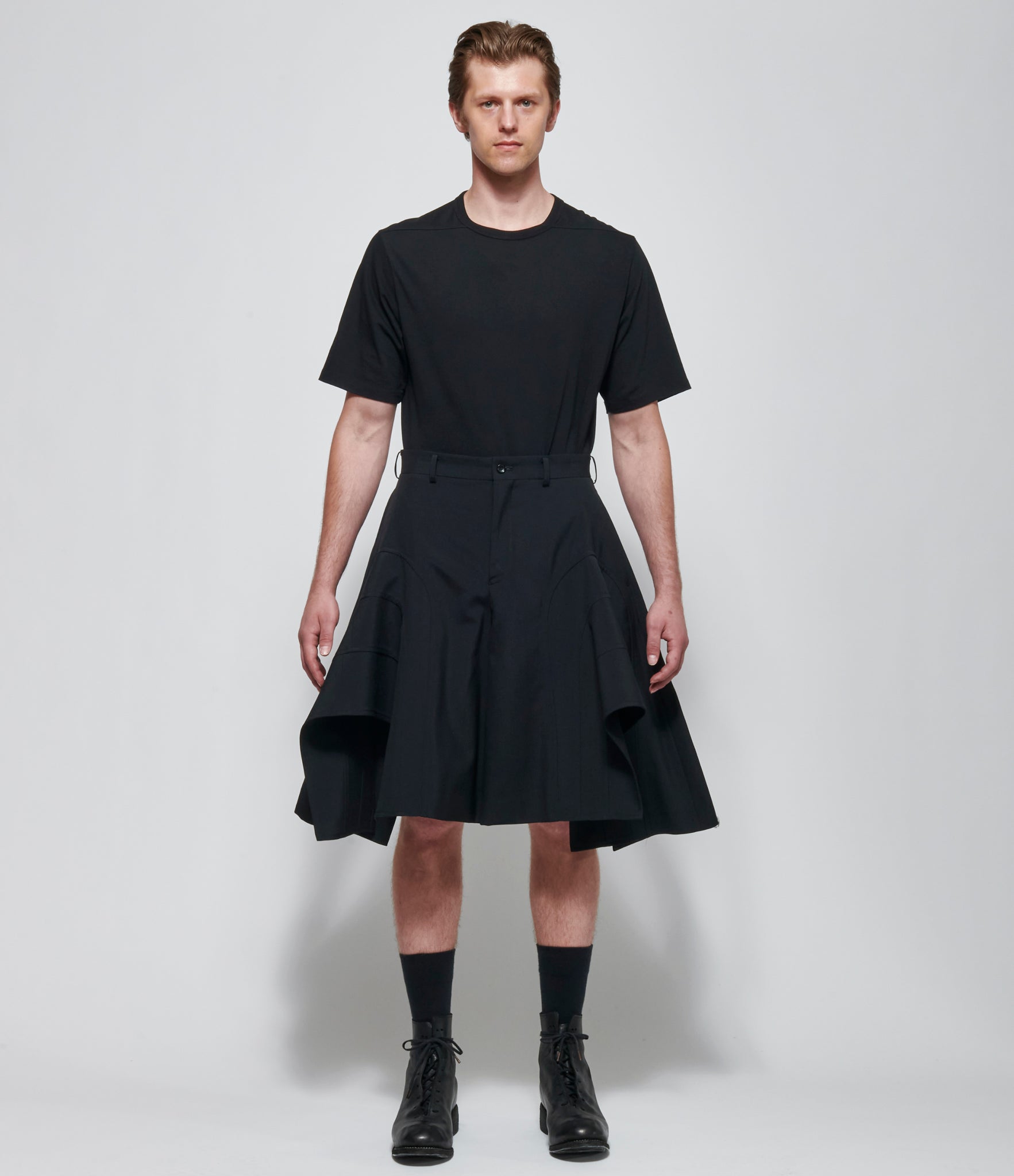 SS26 Comme Des Garcons Homme Plus Sculptural Long Shorts