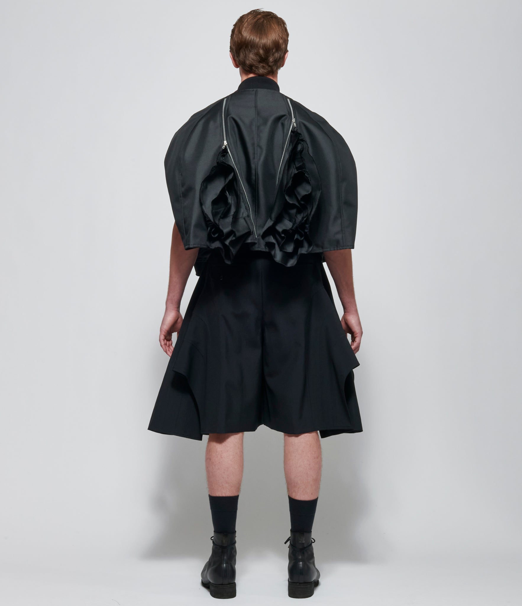 SS26 Comme Des Garcons Homme Plus Ruffle Zip Jacket