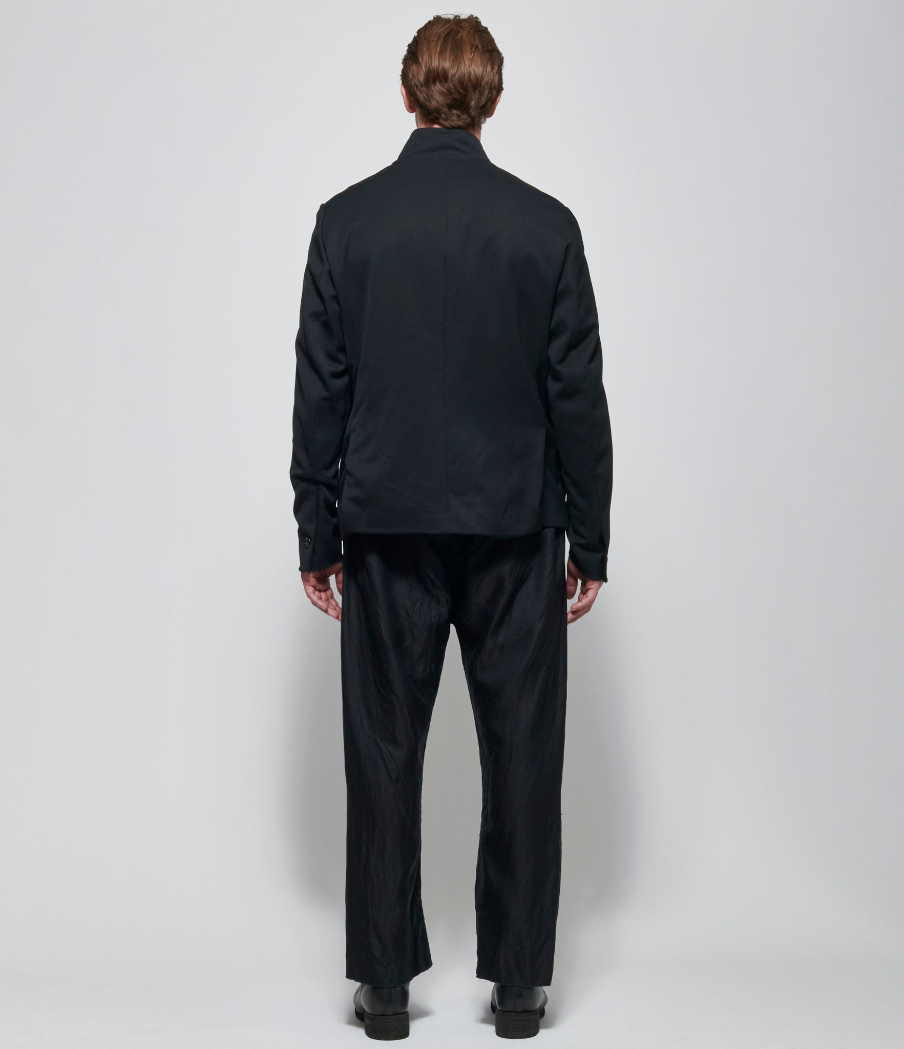 SS26 Elena Dawson Mens Black 4X Double Breasted Blazer with 2x Cream Rose Brooch