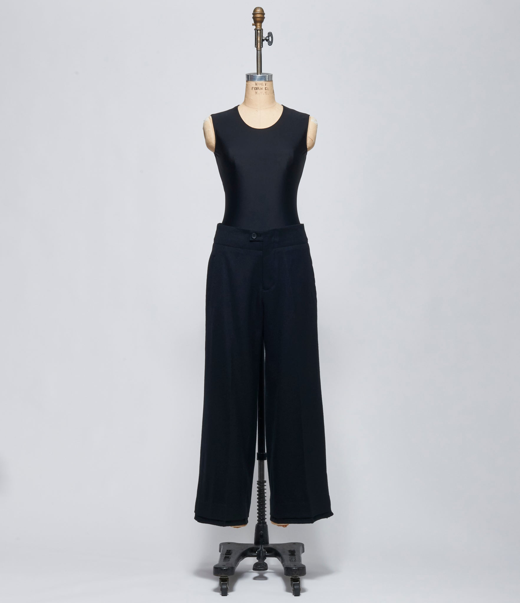 FW26 Yohji Yamamoto Womens S Vent Wide Pants Black