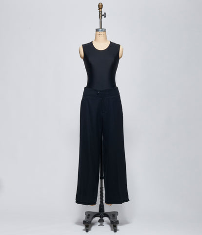 FW26 Yohji Yamamoto Womens S Vent Wide Pants Black