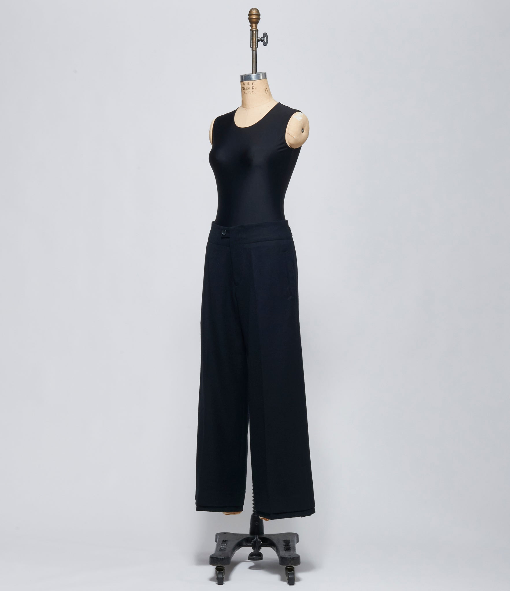 FW26 Yohji Yamamoto Womens S Vent Wide Pants Black
