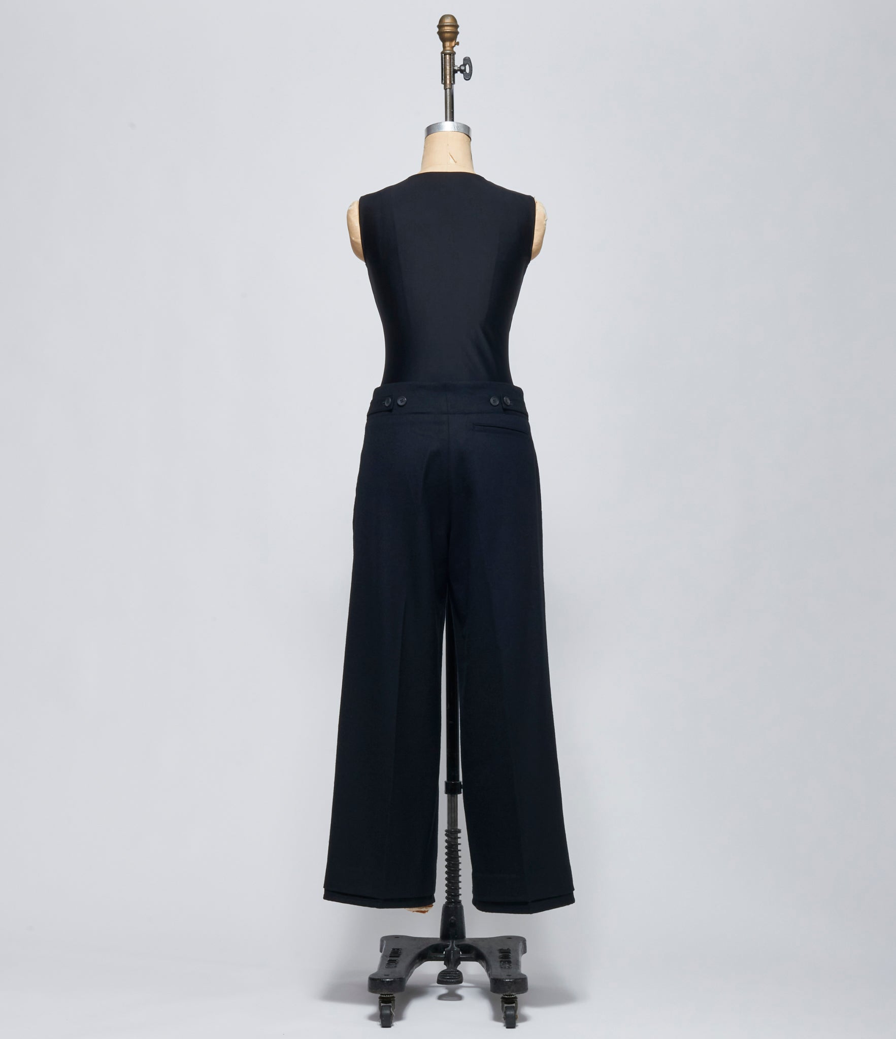 FW26 Yohji Yamamoto Womens S Vent Wide Pants Black