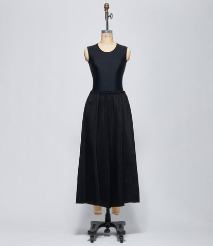 FW26 Yohji Yamamoto Womens Gathered Skirt Pants Black