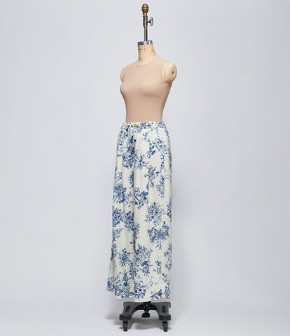 FW26 Pero Womens Ivory Floral Drawstring Bottom