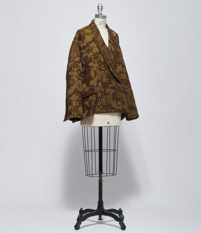 FW26 Uma Wang Womens Crossword Jacket Mustard/Brown