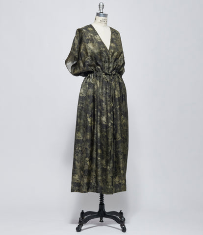 FW26 Uma Wang Womens Acre Dress Green/Grey