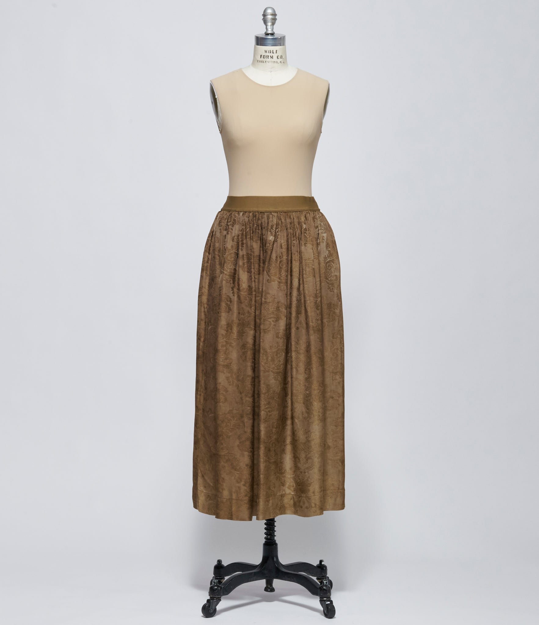 FW26 Uma Wang Womens Gilian Skirt Mustard