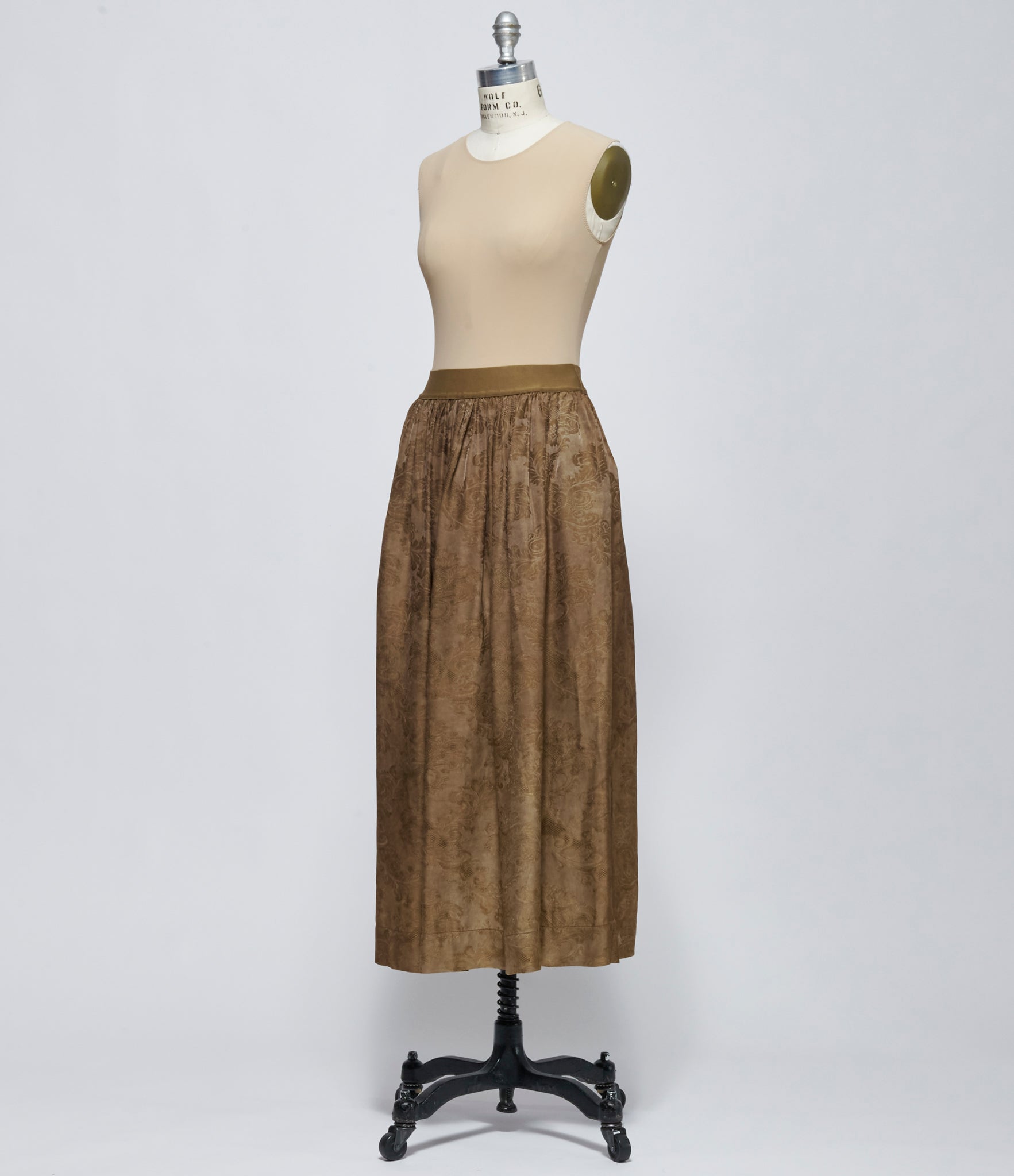 FW26 Uma Wang Womens Gilian Skirt Mustard