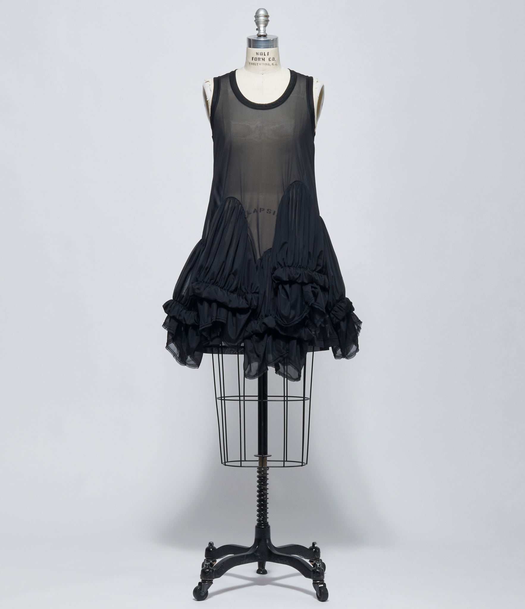 FW26 Comme des Garçons Womens Sheer Ruffle Tank Top