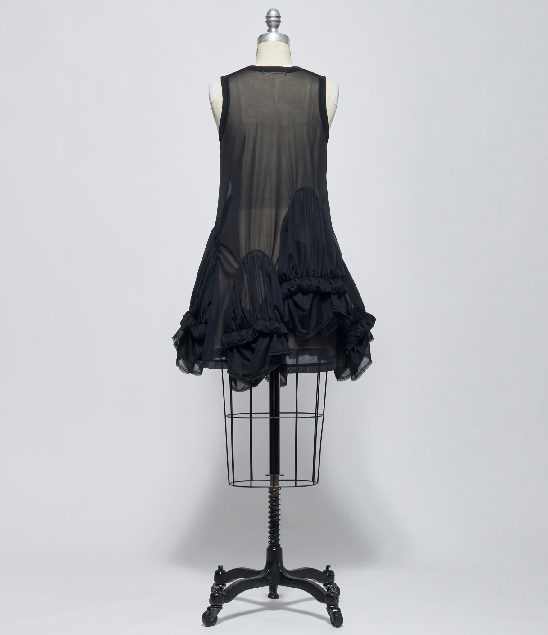 FW26 Comme des Garçons Womens Sheer Ruffle Tank Top