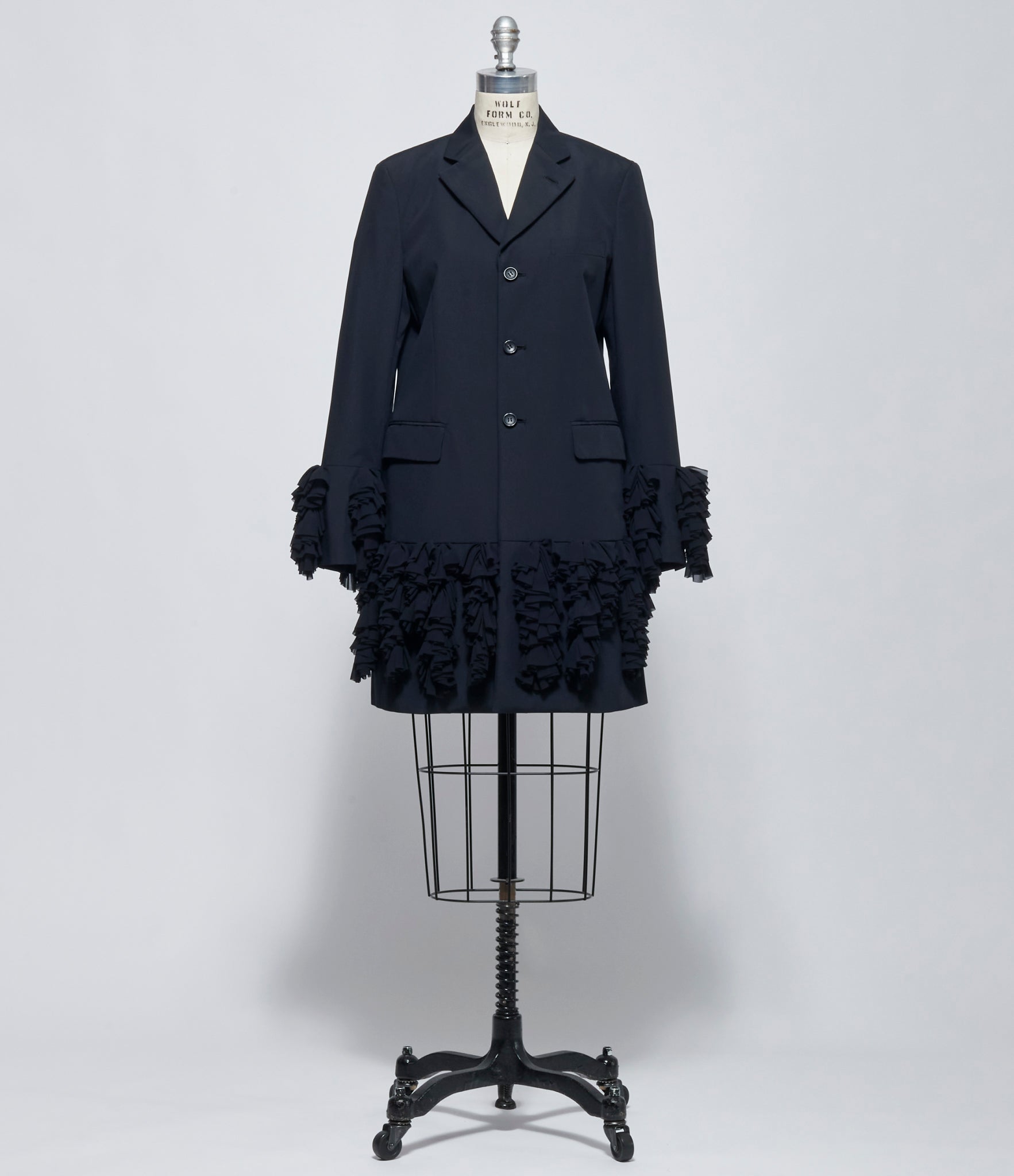 FW26 Comme des Garçons Womens Ruffle Trim Jacket