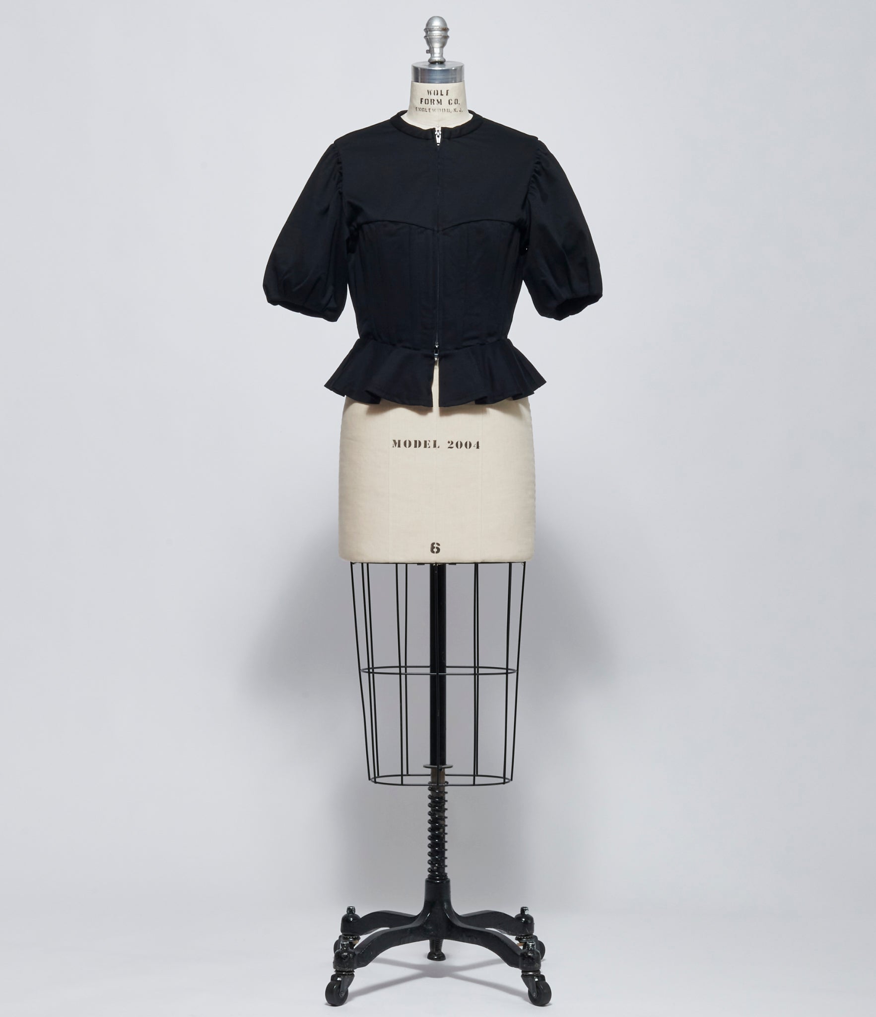 FW26 Comme des Garçons Noir Kei Ninomiya Womens Black Peplum Top