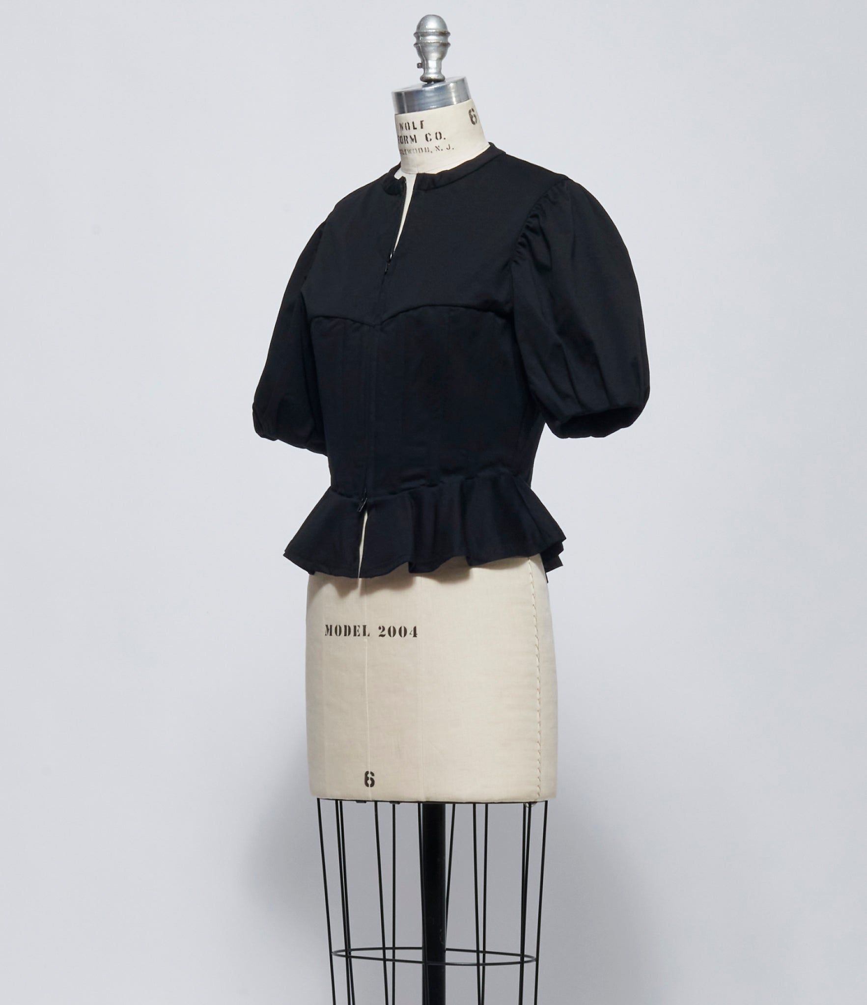 FW26 Comme des Garçons Noir Kei Ninomiya Womens Black Peplum Top