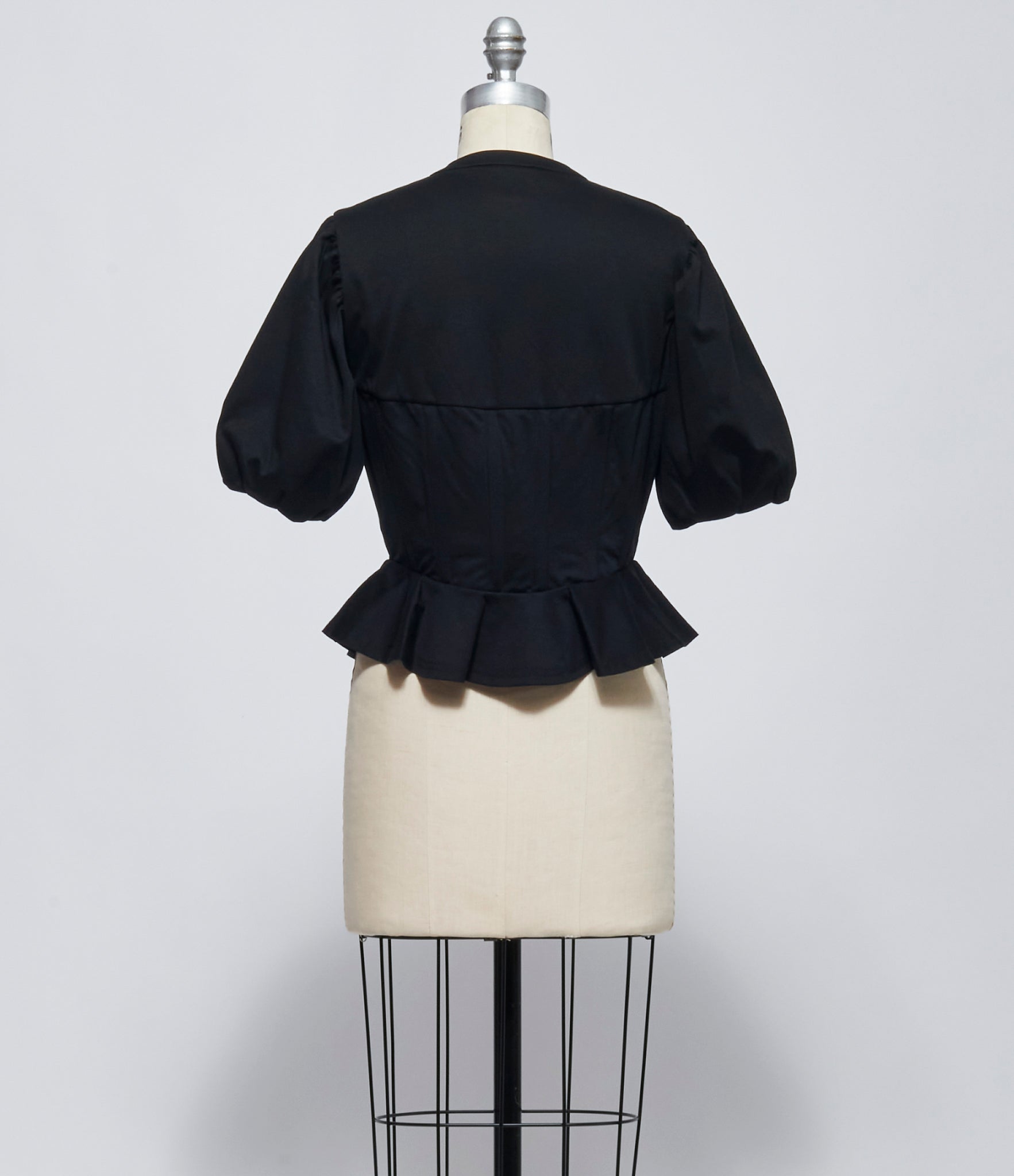 FW26 Comme des Garçons Noir Kei Ninomiya Womens Black Peplum Top