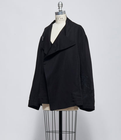 FW26 Yohji Yamamoto Womens 1 Button Jacket Black