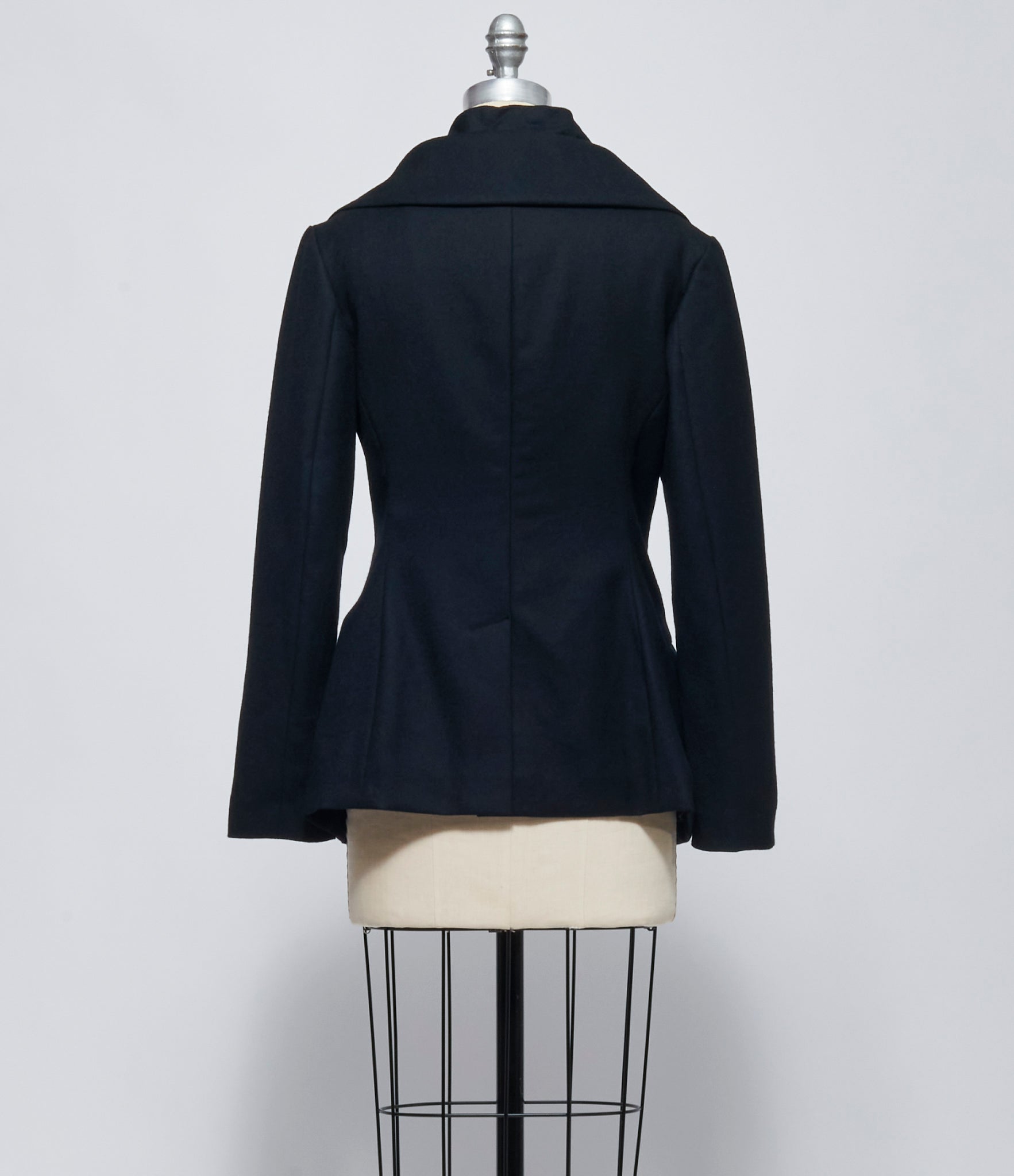FW26 Yohji Yamamoto Womens Stole Detail Single Jacket Black