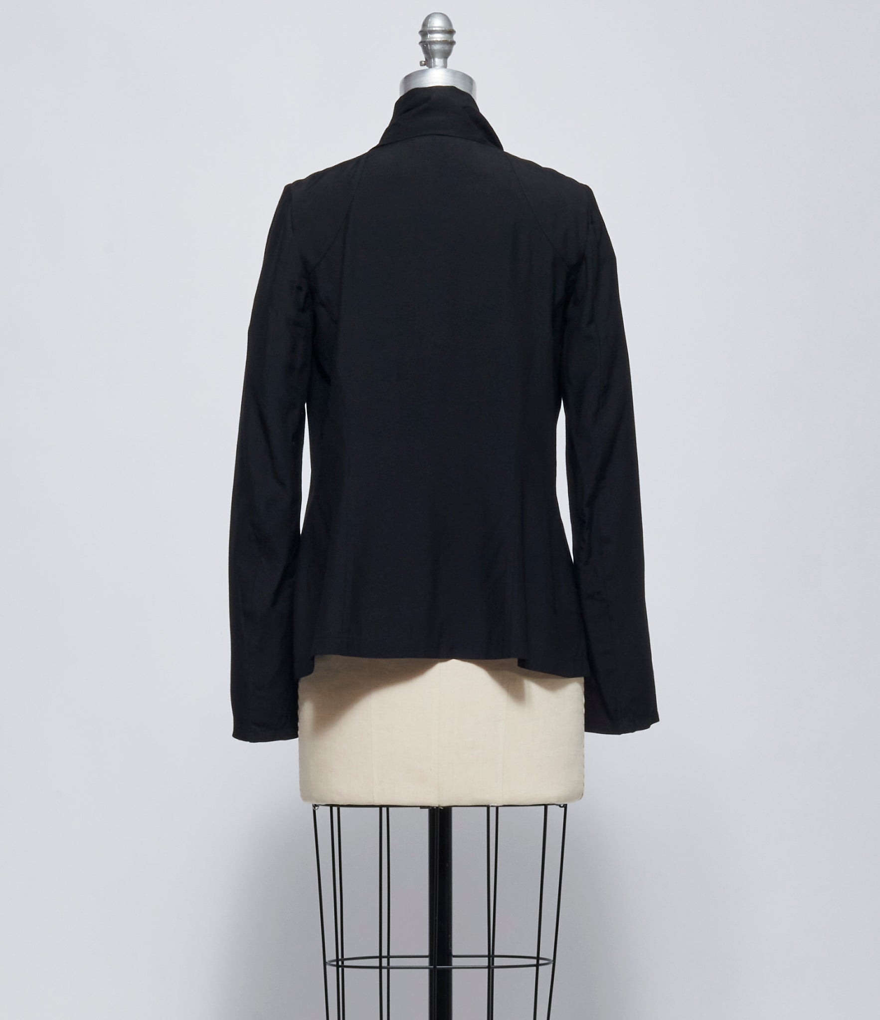 FW26 Yohji Yamamoto Womens Front Draped Detail Jacket Black