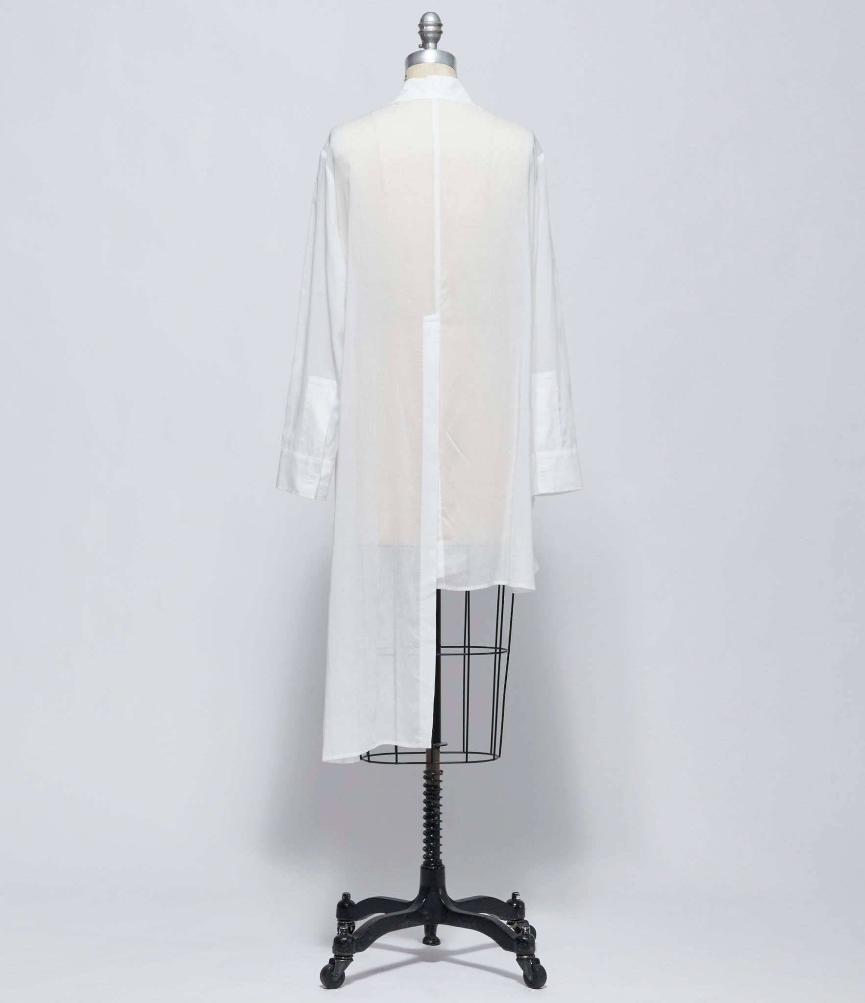 FW26 Yohji Yamamoto Womens L Flare Shirt Dress Off White