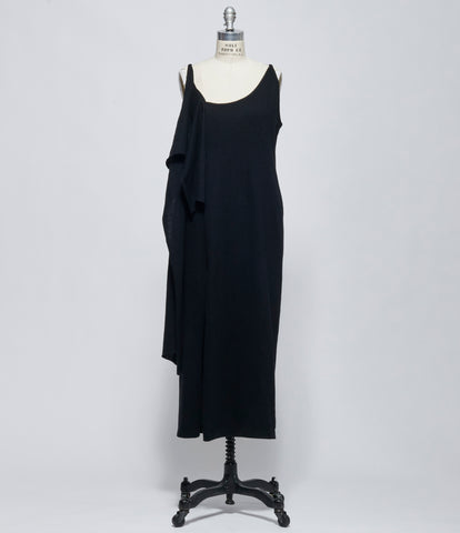 FW26 Yohji Yamamoto Womens Strap Slim Fit Dress Black 1