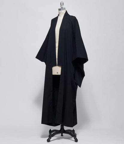 FW26 Yohji Yamamoto Womens Kimono Haori Coat Black