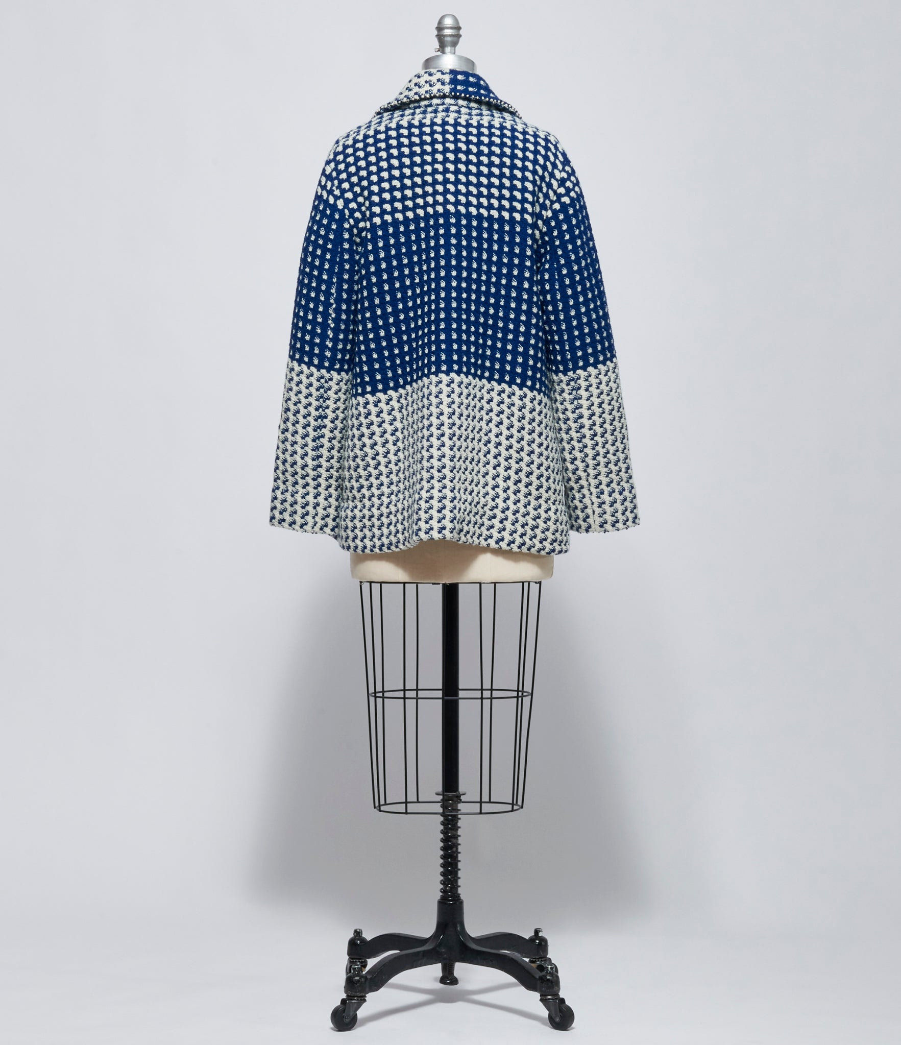 FW26 Pero Womens Blue and Ivory Wool Jacket
