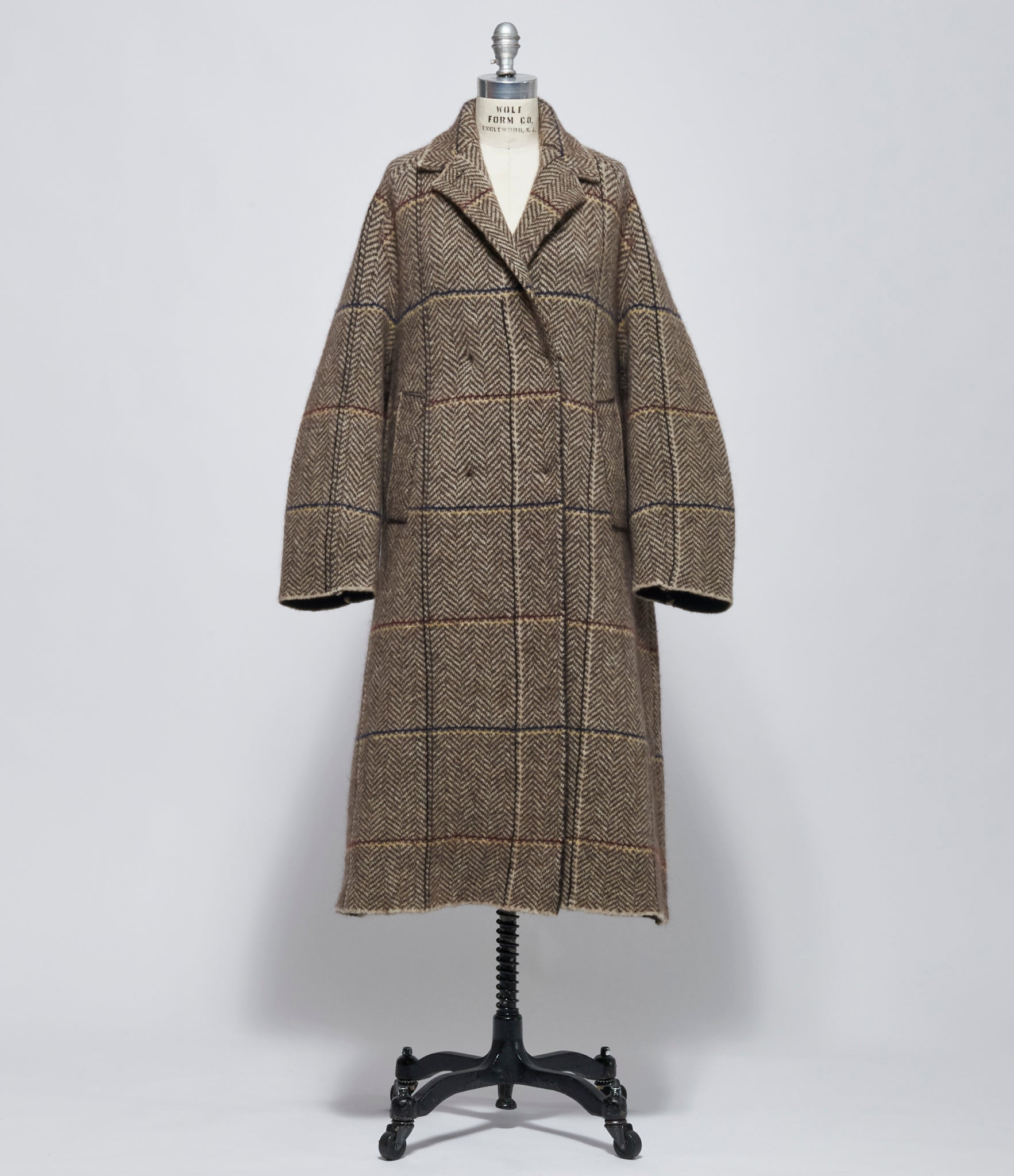 AW26 Boboutic Womens Natural Mix Double Breast Coat