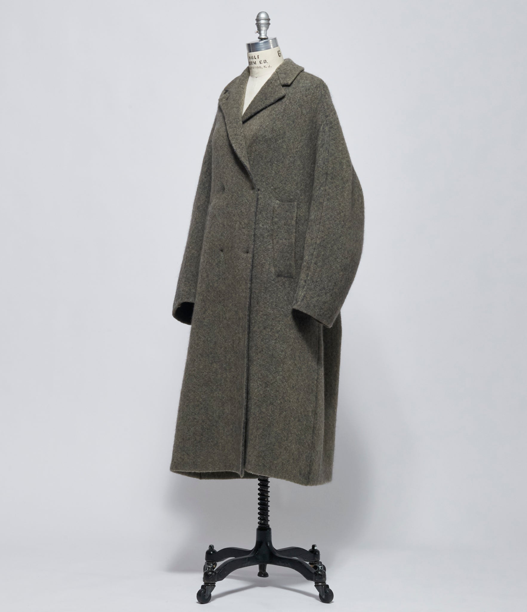 AW26 Boboutic Womens Lichen Bobs Coat Double Breast Coat