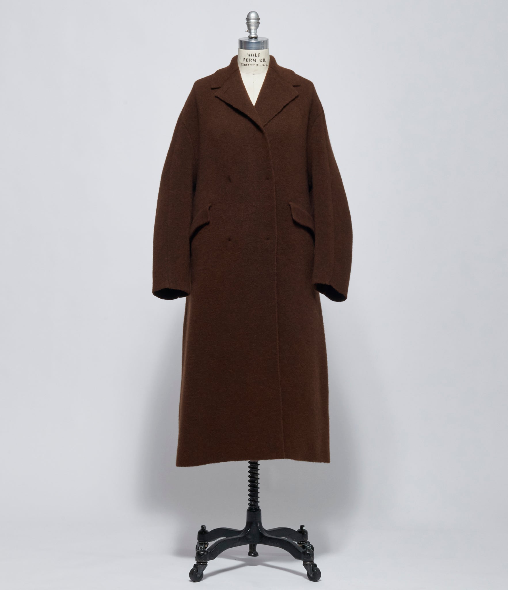 AW26 Boboutic Womens Chestnut Gemini Lapel Coat