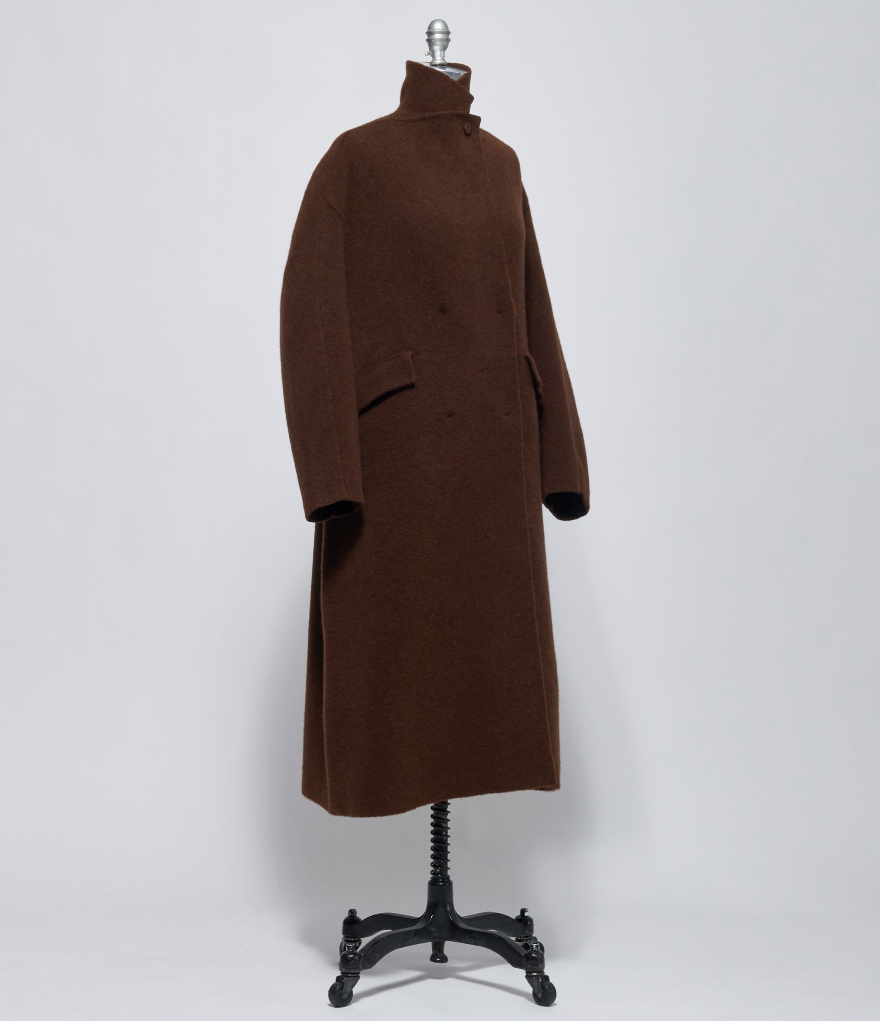 AW26 Boboutic Womens Chestnut Gemini Lapel Coat