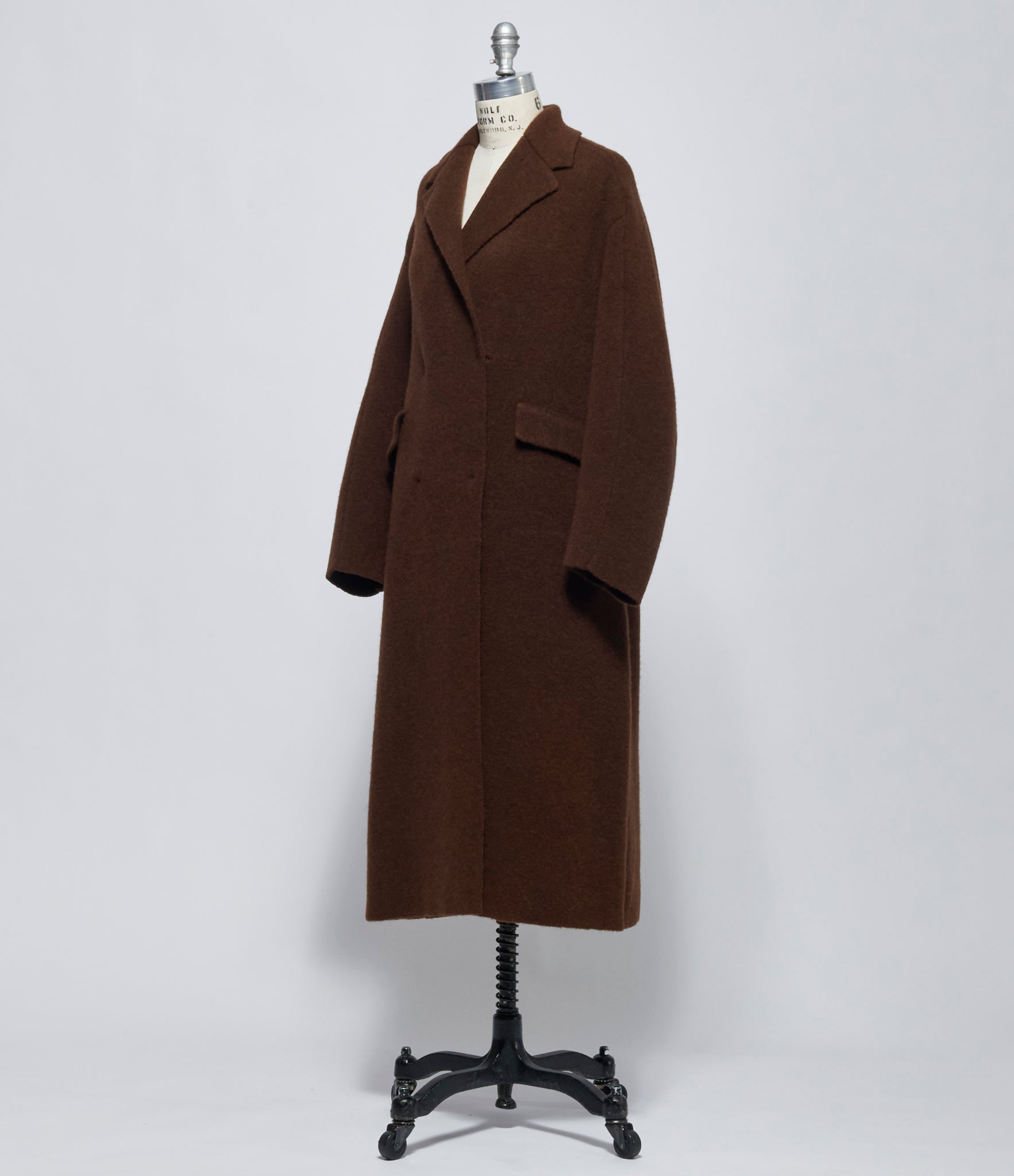 AW26 Boboutic Womens Chestnut Gemini Lapel Coat