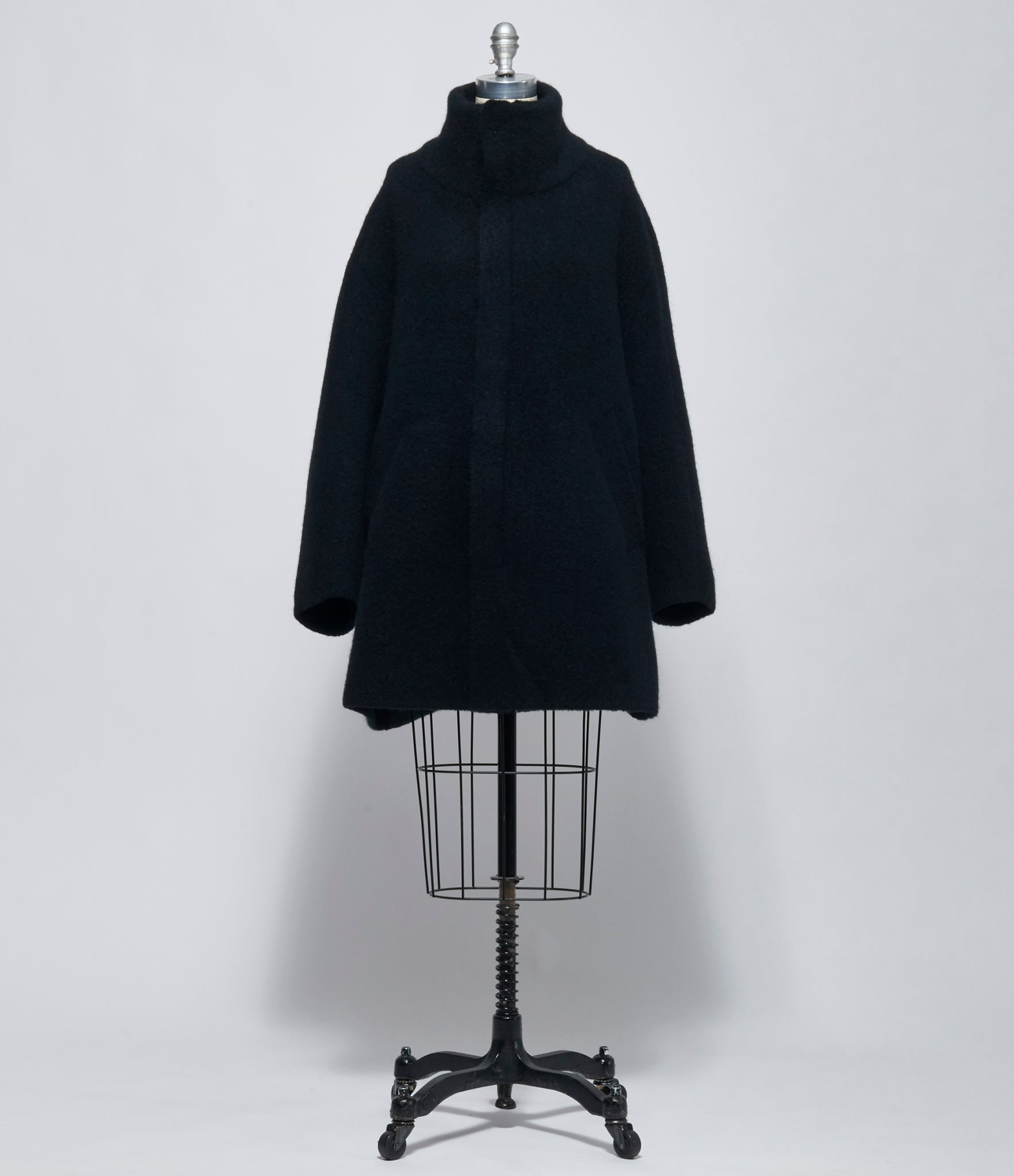 AW26 Boboutic Womens Black Bobs Coat Zip Zipped Coat