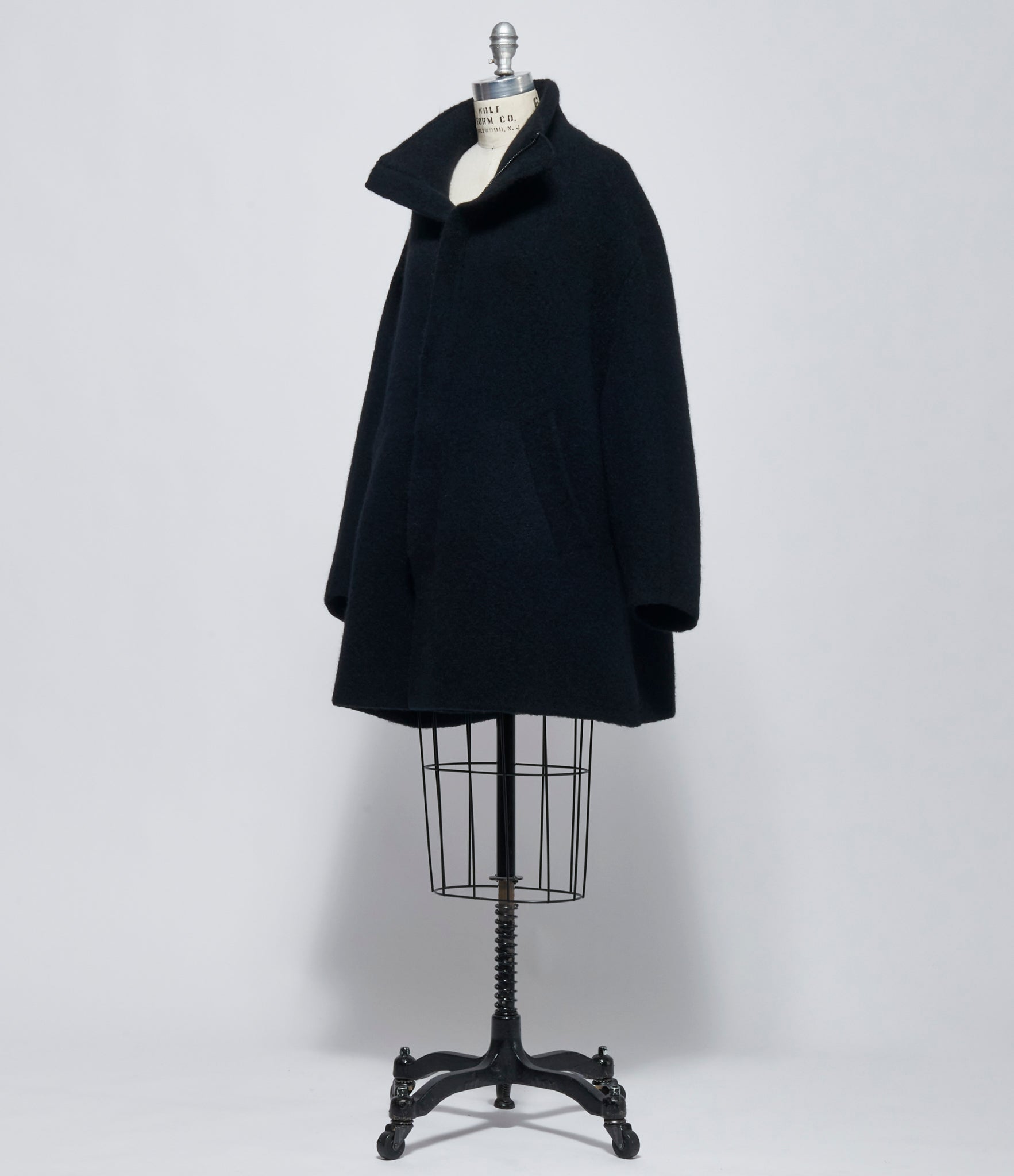 AW26 Boboutic Womens Black Bobs Coat Zip Zipped Coat
