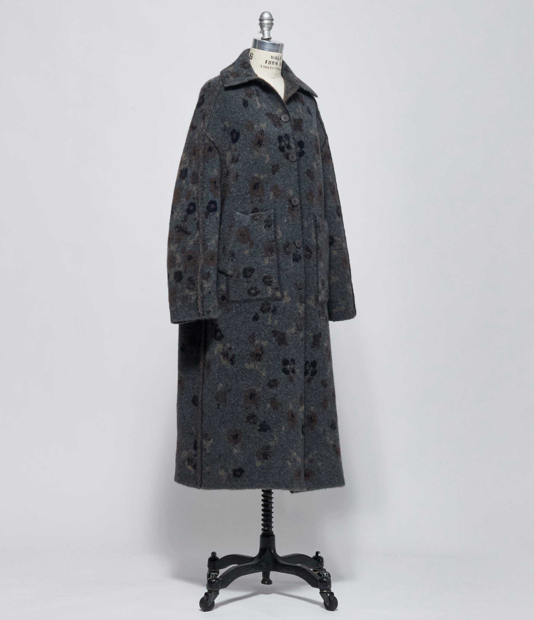 AW26 Boboutic Womens Navy Mix Re-Collecta Reversible Coat