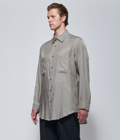 FW26 Yohji Yamamoto Mens Double Pocket Shirt Grey