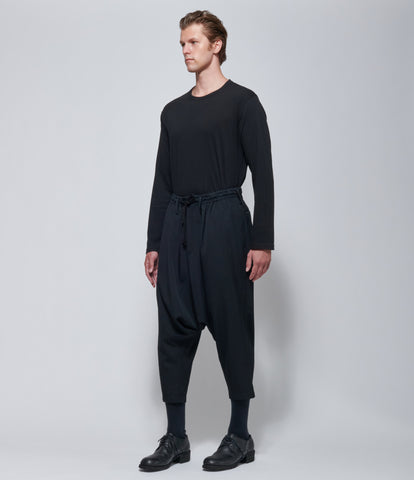 FW26 Yohji Yamamoto Sarouel Pants in Black