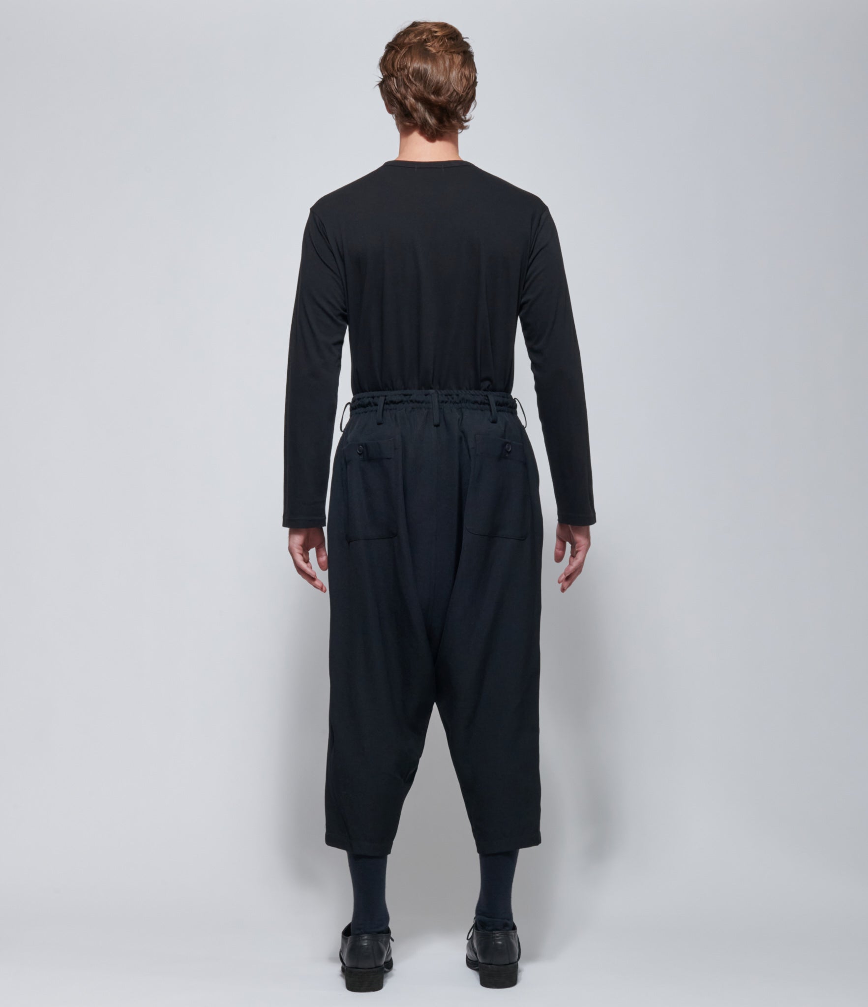 FW26 Yohji Yamamoto Sarouel Pants in Black