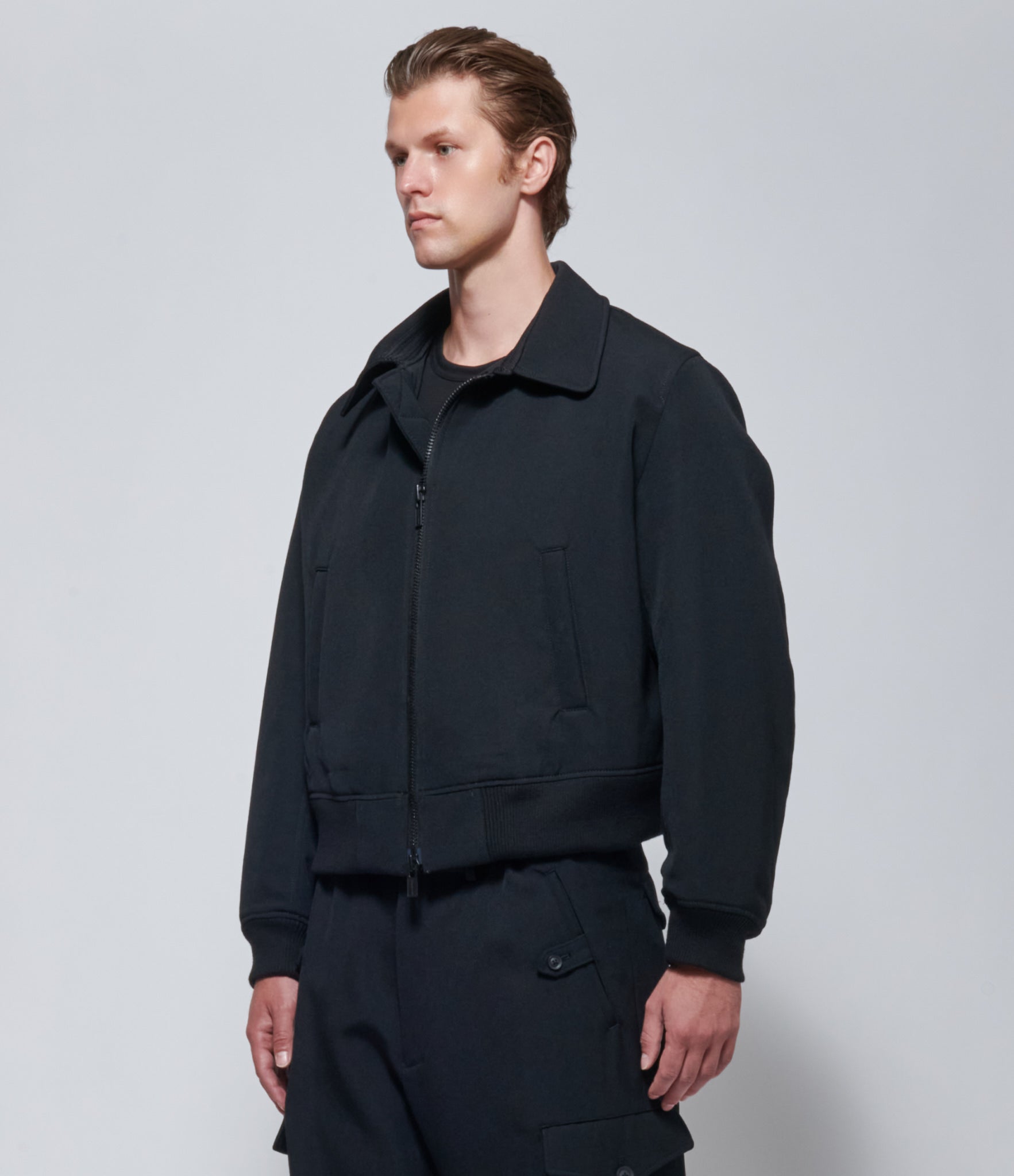 FW26 Yohji Yamamoto Flight Jacket in Black