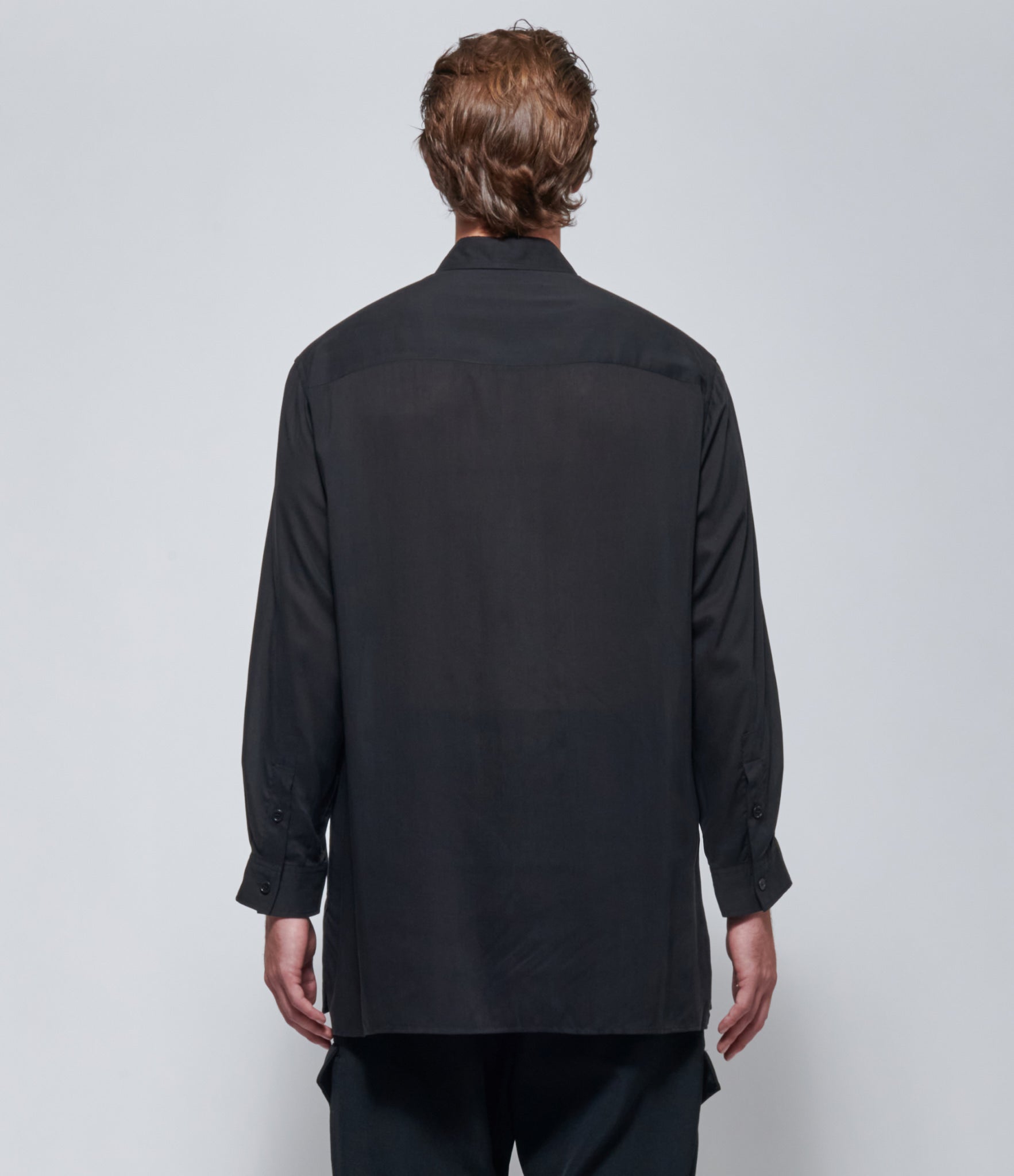 FW26 Yohji Yamamoto Chest Panel Pocket Blouse in Black