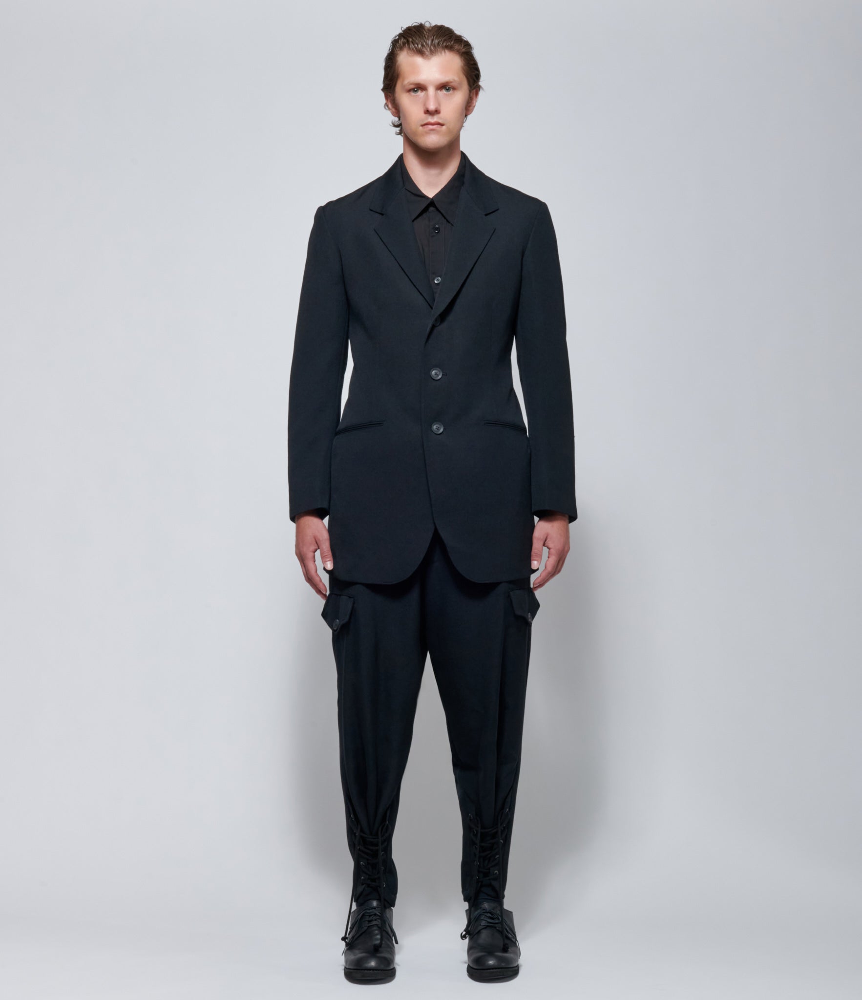 Yohji Yamamoto 3B Side Slit Jacket in Black