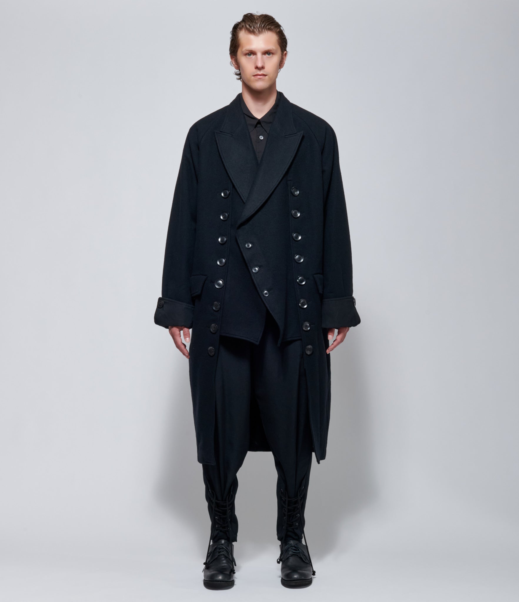 FW26 Yohji Yamamoto Raglan Vest Coat in Black